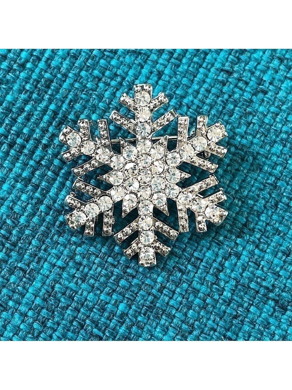 Crystal snowflake brooch Holiday Brooch